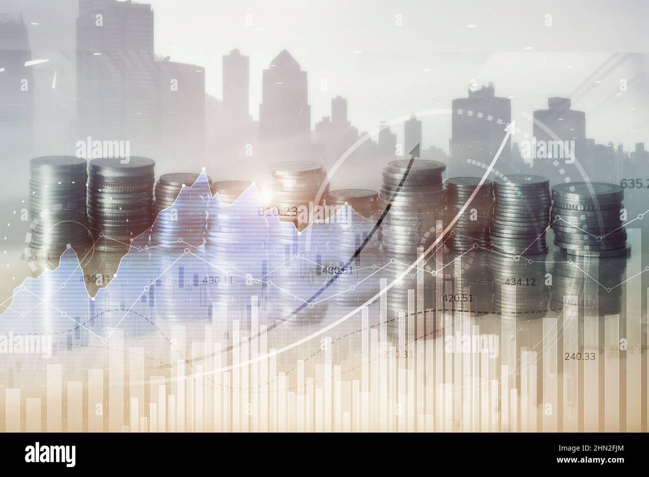 Business development. Positive dynamics. Growth area Stock Photo Alamy