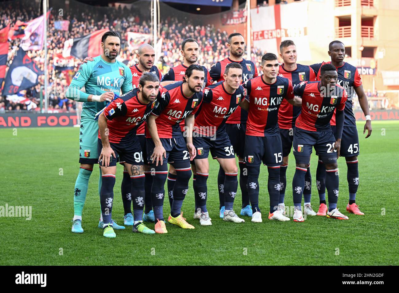 Genoa, Italy. 30 April 2022. Manolo Portanova of Genoa CFC in action during  the Serie A football match between UC Sampdoria and Genoa CFC. Credit:  Nicolò Campo/Alamy Live News Stock Photo - Alamy