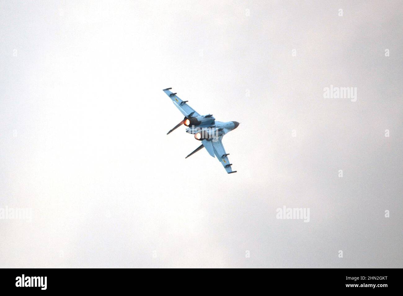 Ukrainian Air Force, Sukhoi Su-27 Flanker, ghost of Kyiv, Ukraine Stock Photo
