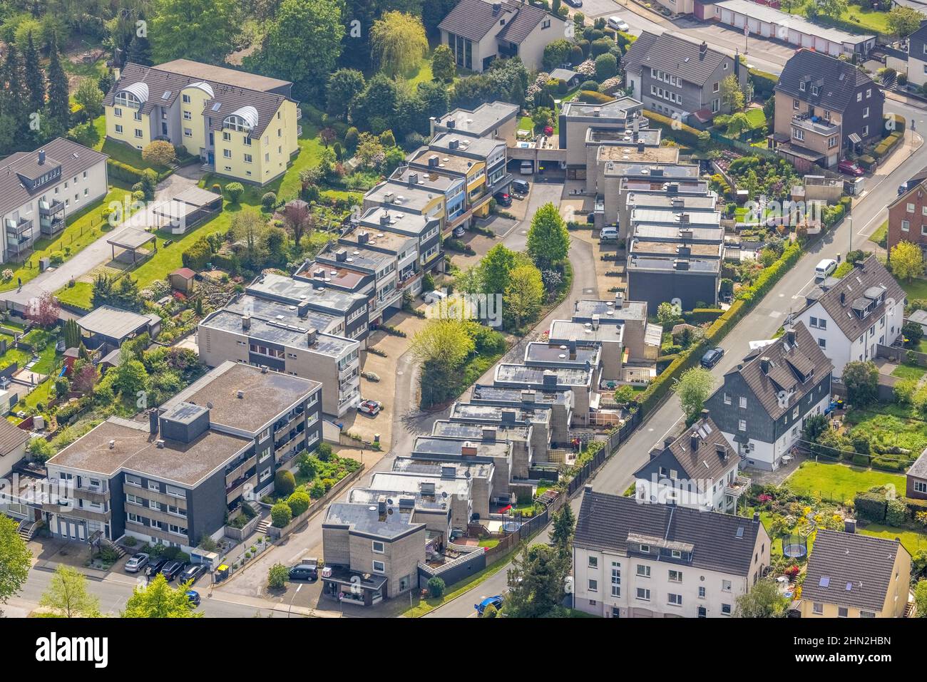 Terraced Houses In The Erlenweg Residential Area Hi res Stock terraced-houses-in-the-erlenweg-residential-area-hi-res-stock