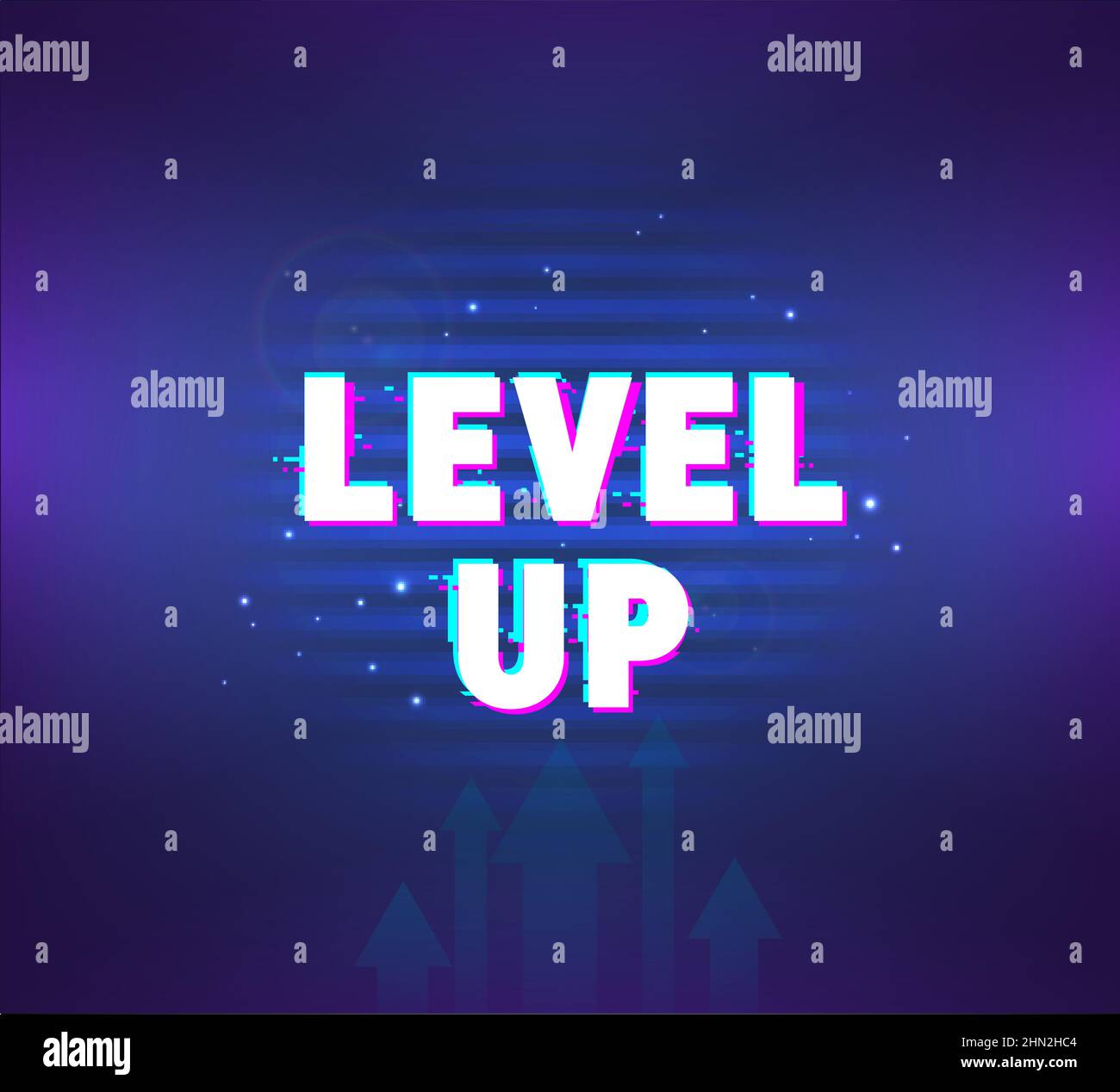 Game screen interface for App. Level up. GUI, UI, UX  Stock Vector