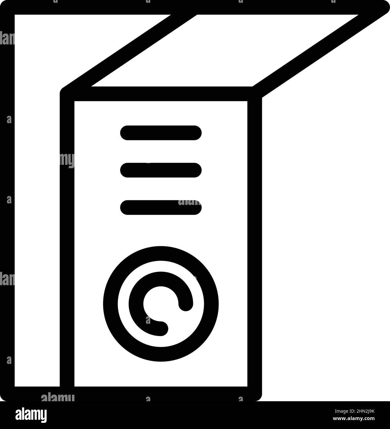 Phone video intercom icon outline vector. Door system. Security control ...