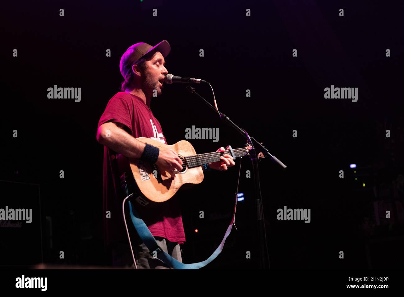 Beans on Toast (singer Jay McAllister) supporting Frank Turner & the Sleeping Souls at the o2 Academy, Newcastle, 13th July 2019 Stock Photo