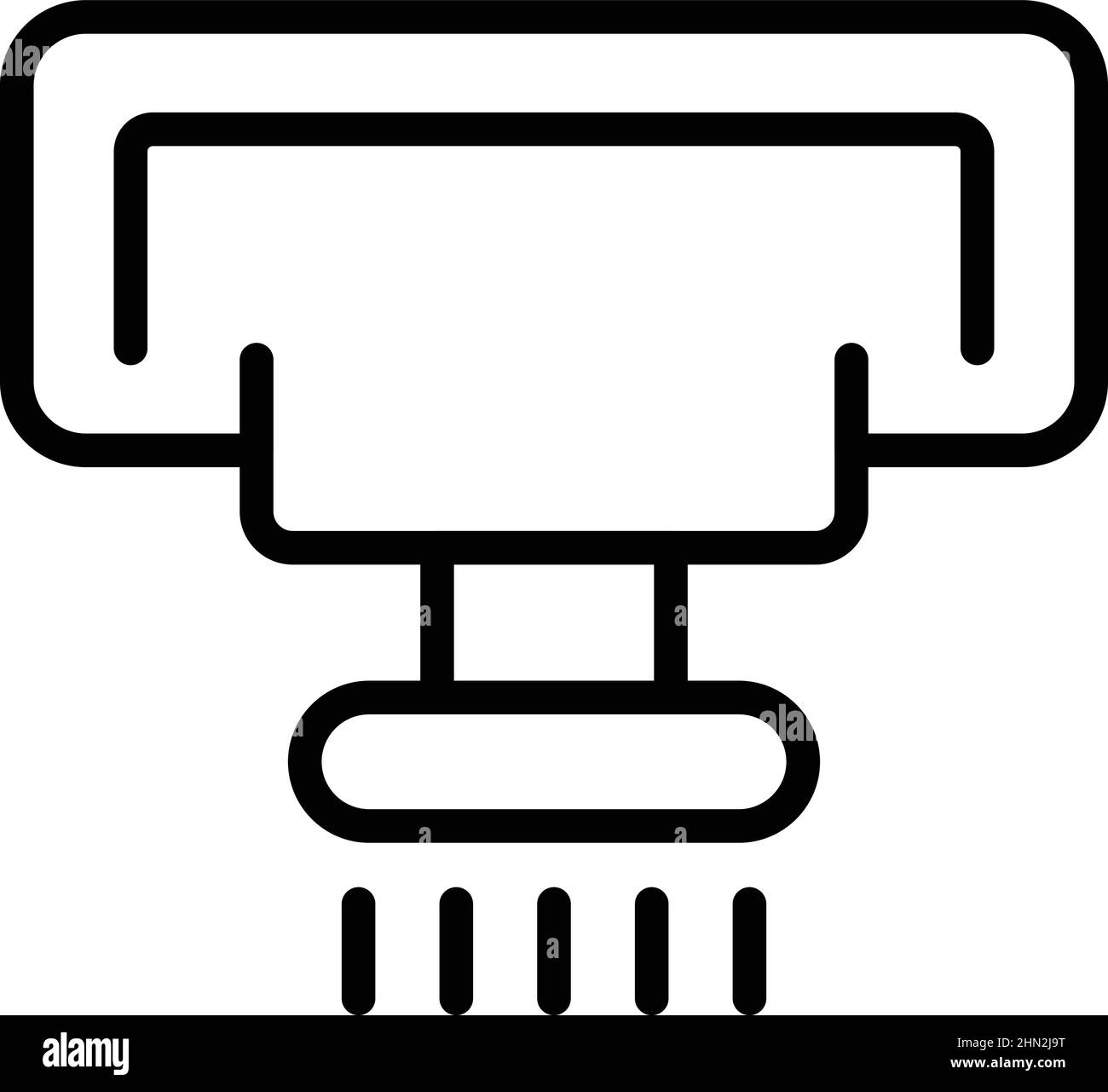 Irrigation system vent icon outline vector. Water drip. Farm automatic Stock Vector