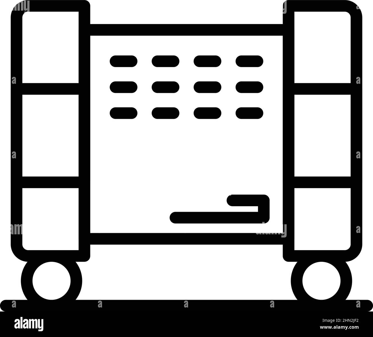 Warm radiator icon outline vector. Heater convector. Electric home ...