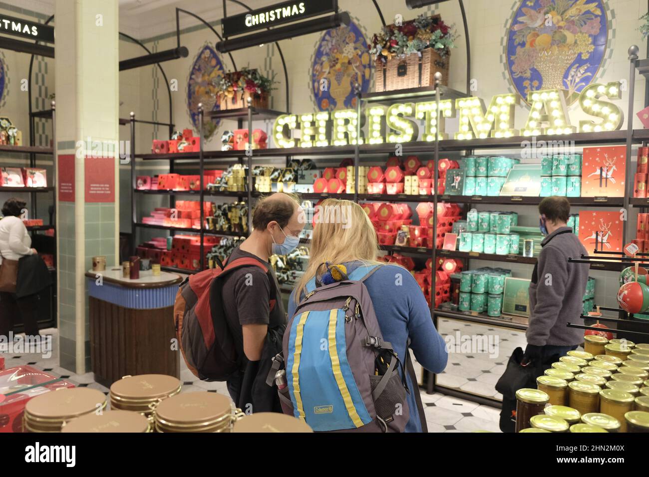 London, UK November 2021 Luxury chocolate truffles for sale at