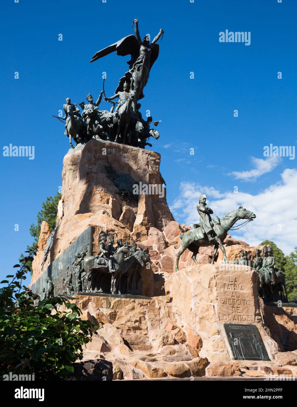 Monument on Cerro de la Gloria, Mendoza Stock Photo