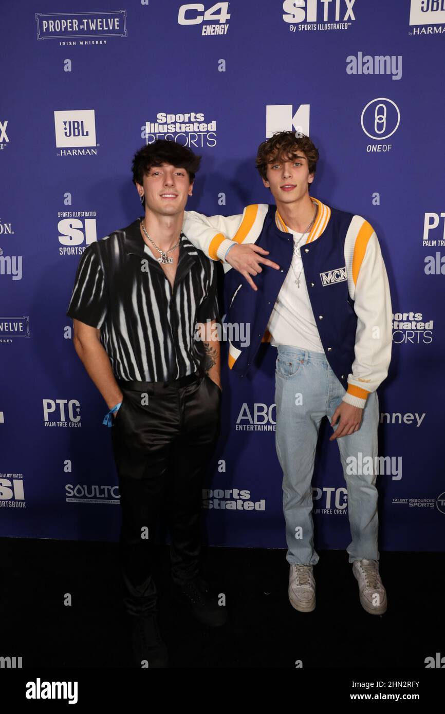 Bryce Hall and Josh Richards arrive at Sports Illustrated The Party x