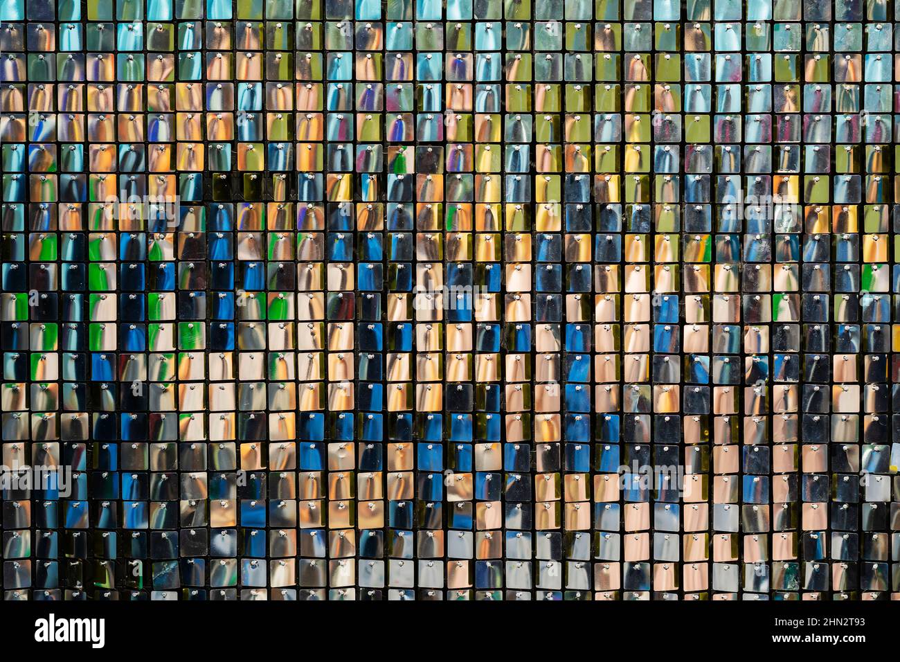 Colorful vivid tile wall, various colors, geometric shape, mosaic ...