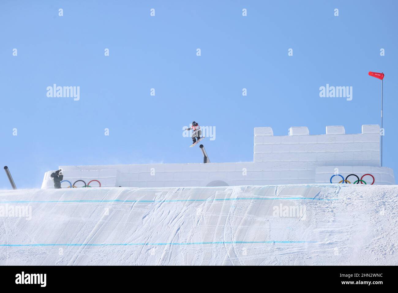 Hailey Langland (USA), FEBRUARY 5, 2022 - Snowboarding :  Women's Slopestyle Qualification  during the Beijing 2022 Olympic Winter Games at Genting Sn Stock Photo