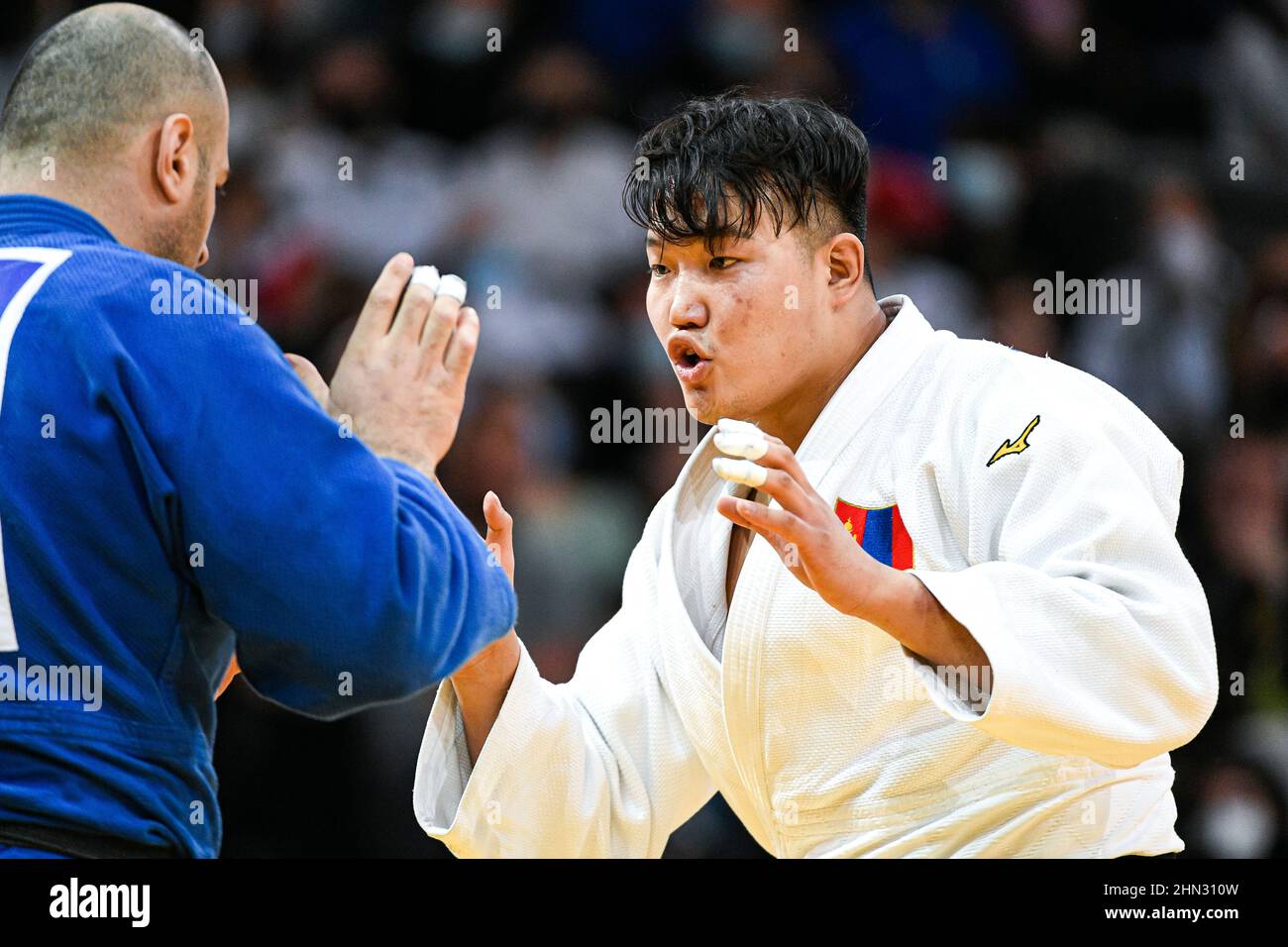 Men's +100 kg, Tsetsentsengel Odkhuu of Mongolia competes during the