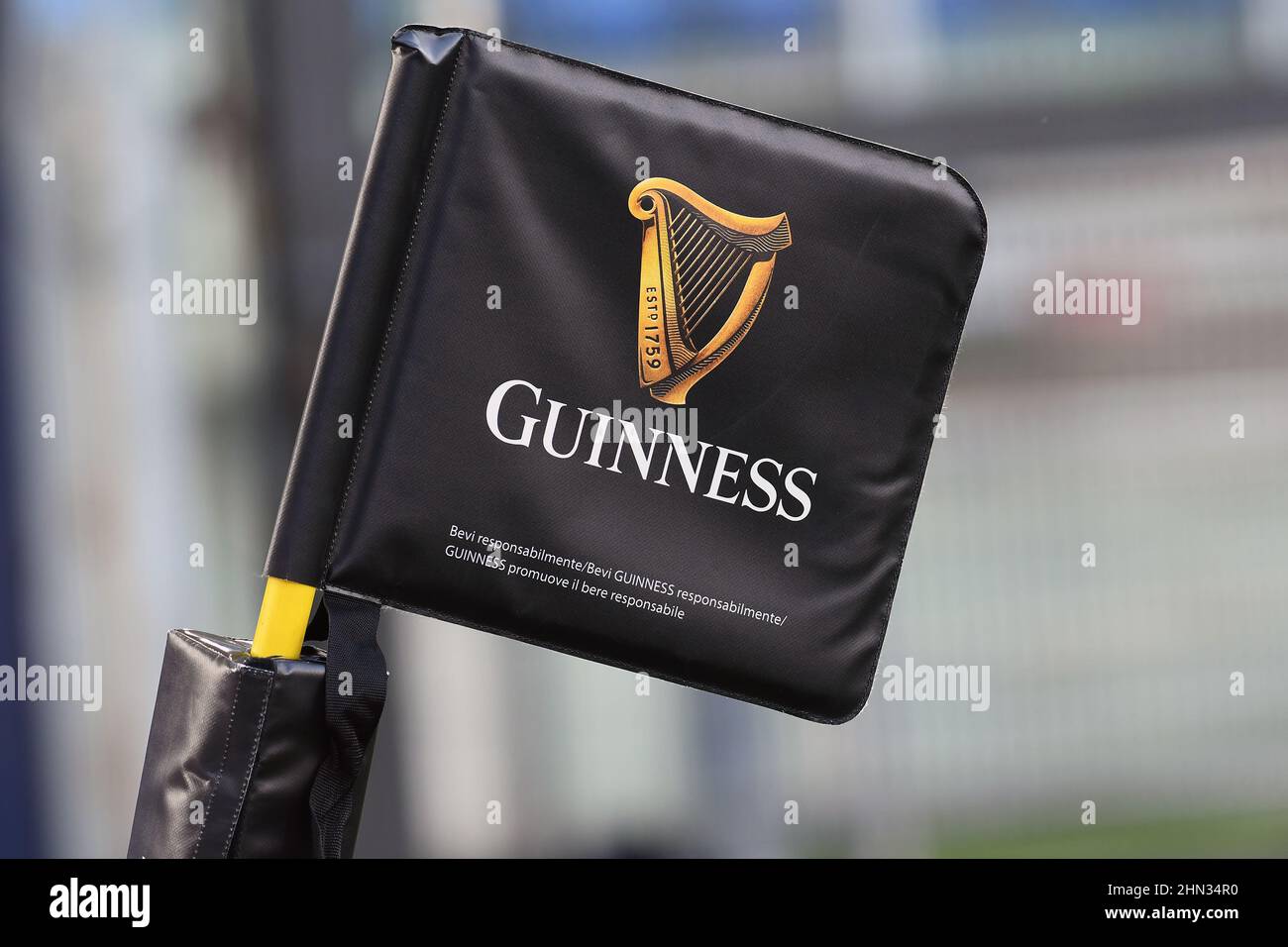 Rome, Italy , February 13nd , 2022 Pictured left to right, Guinness logo      during 6 Nations match Italy v England Credit: Massimo Insabato/Alamy Live News Stock Photo