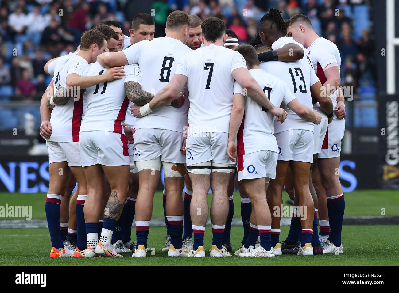 Rome, Italy , February 13nd , 2022 Pictured left to right, England player's     during 6 Nations match Italy v England Credit: Massimo Insabato/Alamy Live News Stock Photo