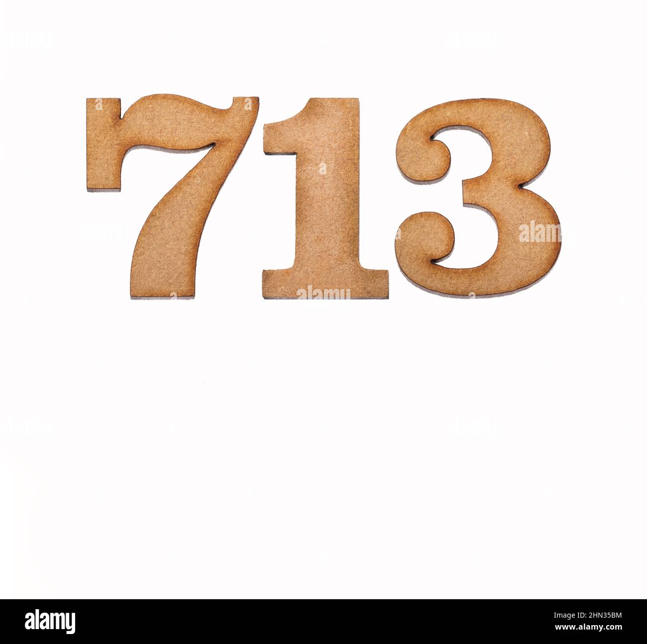 number-713-in-wood-isolated-on-white-background-stock-photo-alamy