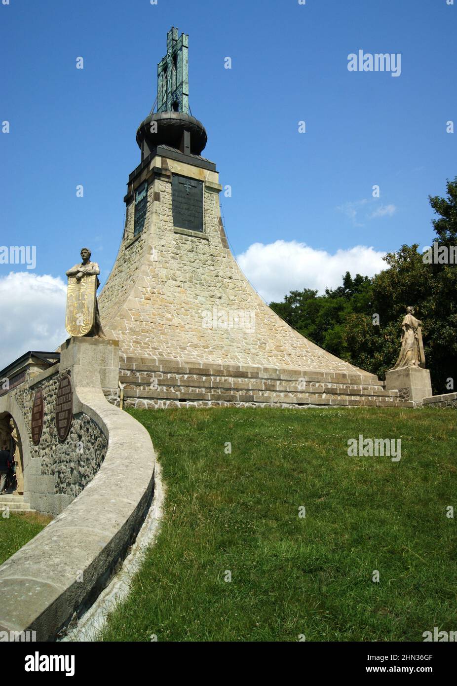 Cairn of Peace - 'Mohila Miru' - Memorial at the Austerlitz Battlefield, Slavkov u Brna, Moravia, Czech Republic Stock Photo