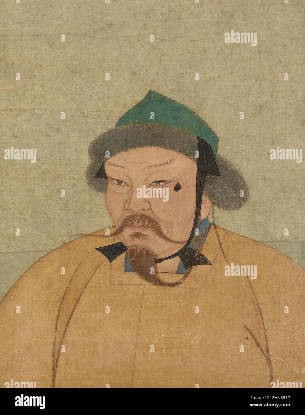 Portrait of Ogedei Khan (1186–1241), second Khan of the Mongol Empire Stock Photo