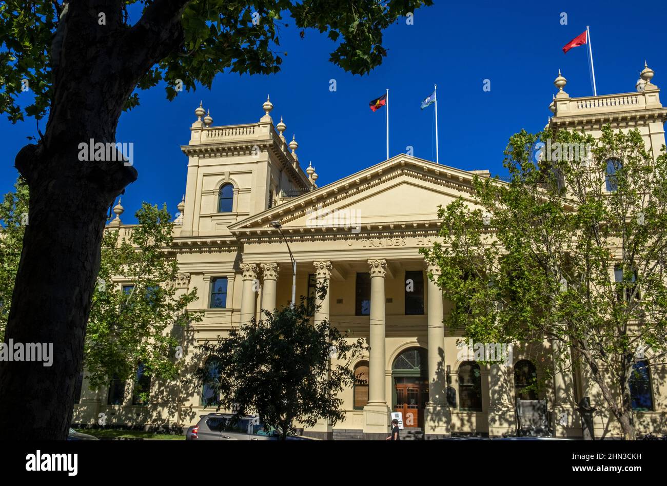 The Trades Hall building in Carlton, Melbourne, Victoria, Australia. Stock Photo