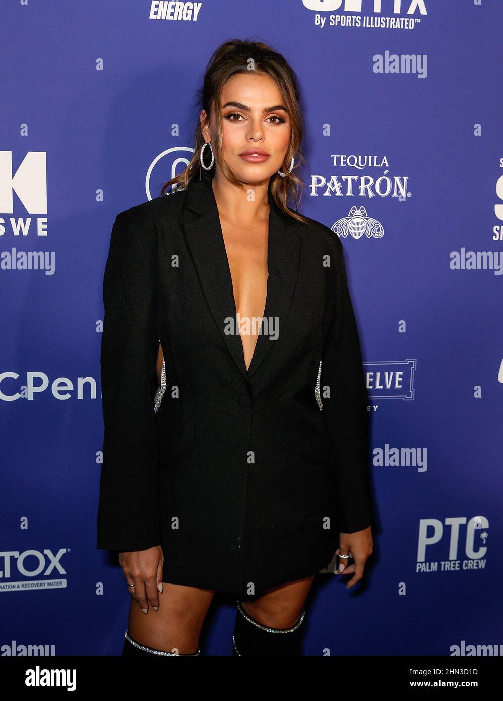 Los Angeles, USA. 12th Feb, 2022. Brooks Nader attends the Sports Illustrated Super Bowl Party at Century City Park on February 12, 2022 in Los Angeles, California. Photo: Shea Flynn/imageSPACE Credit: Imagespace/Alamy Live News Stock Photo