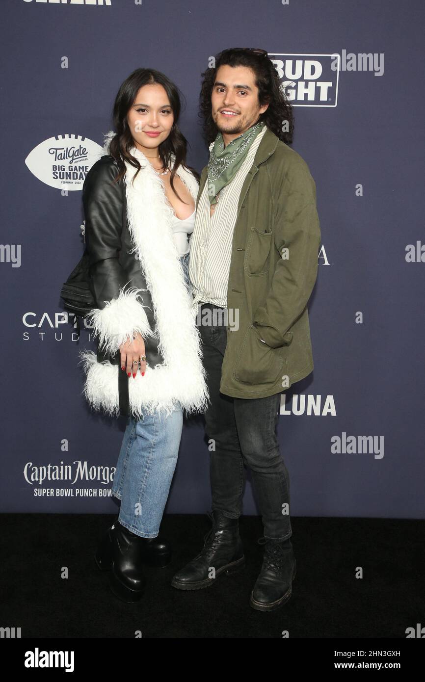 Los Angeles, Ca. 13th Feb, 2022. Stella Hudgens and Eric Unger at