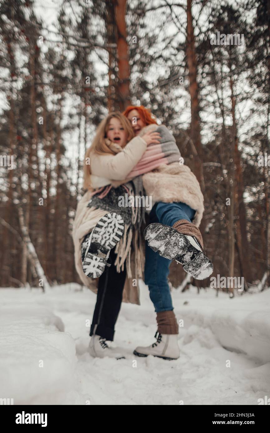 Two girls in forest hi-res stock photography and images - Alamy
