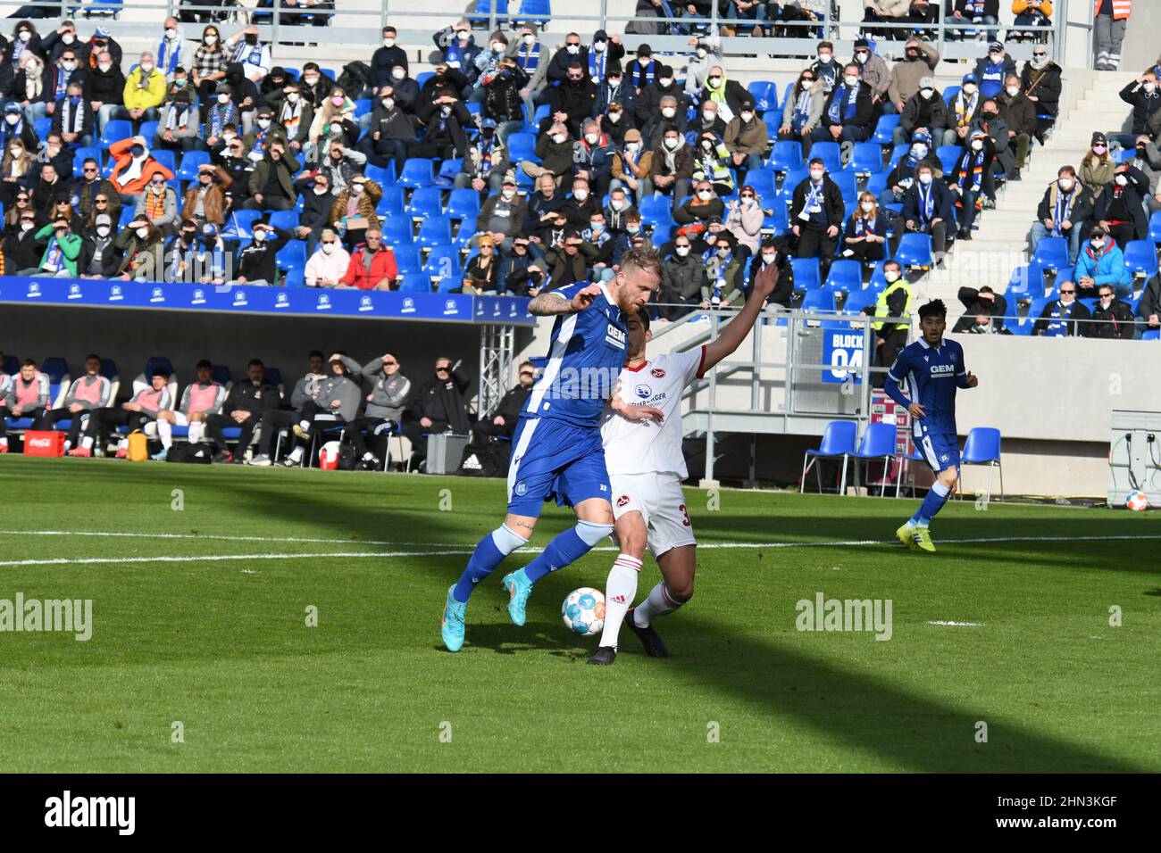 Second League Karlsruher Sc Wins Against 1 Fc Nurnberg Karlsruhe Wildparkstadion 12 02 22 Stock Photo Alamy