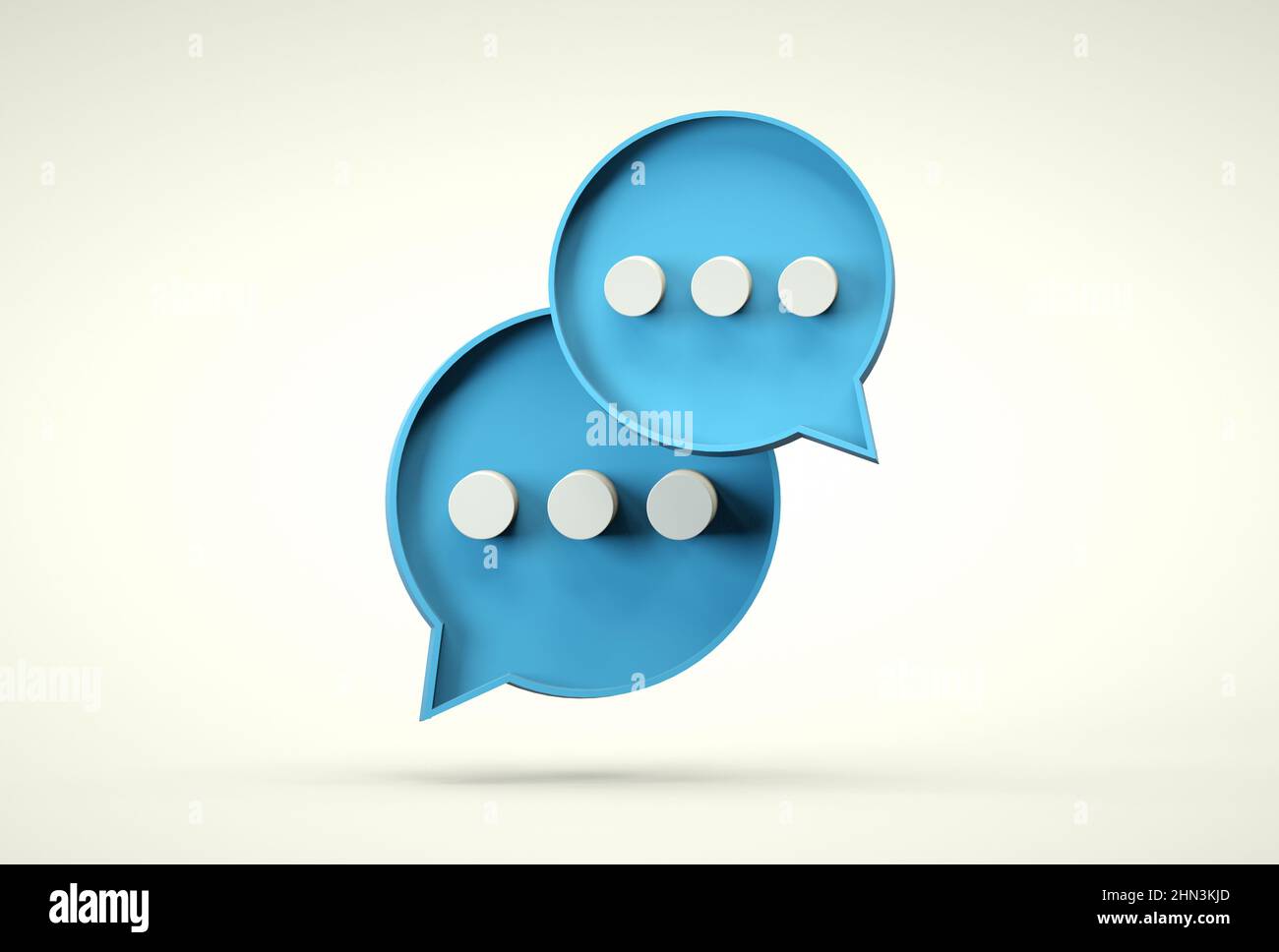 Chat bubbles, typing icon. Smartphone chat app Stock Photo