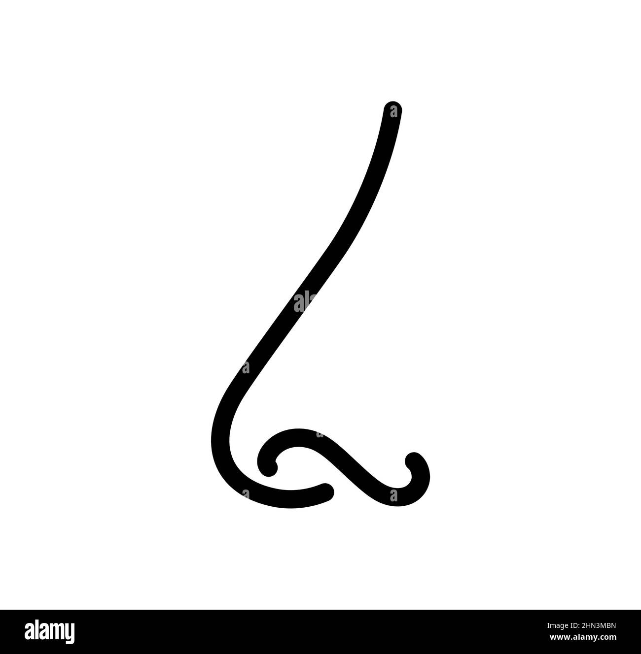 Nose icon. Nose profile view. Human organ of smell icon. Vector