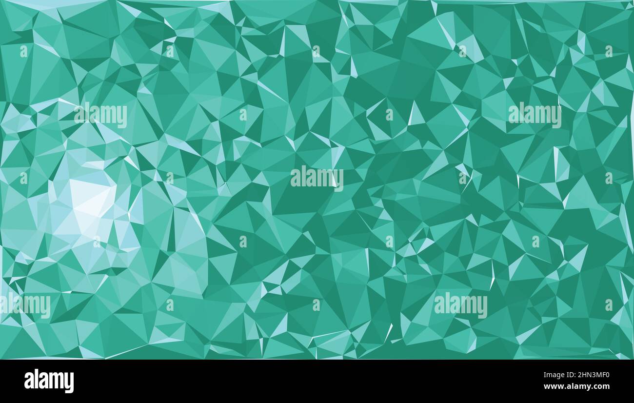 Abstract green triangle shape background. Abstract background of triangles, vector design. Stock Vector