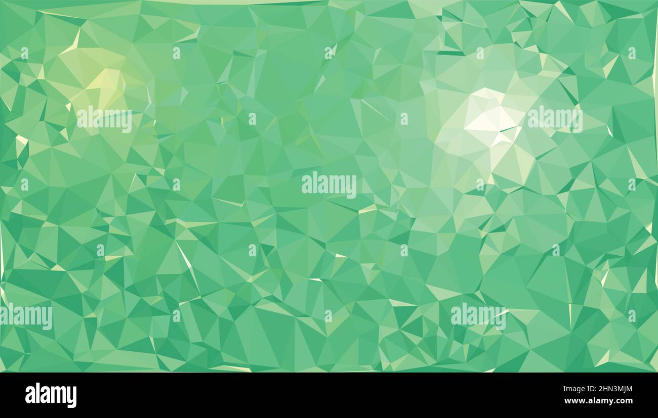 Abstract green triangle shape background. Abstract background of triangles, vector design. Stock Vector