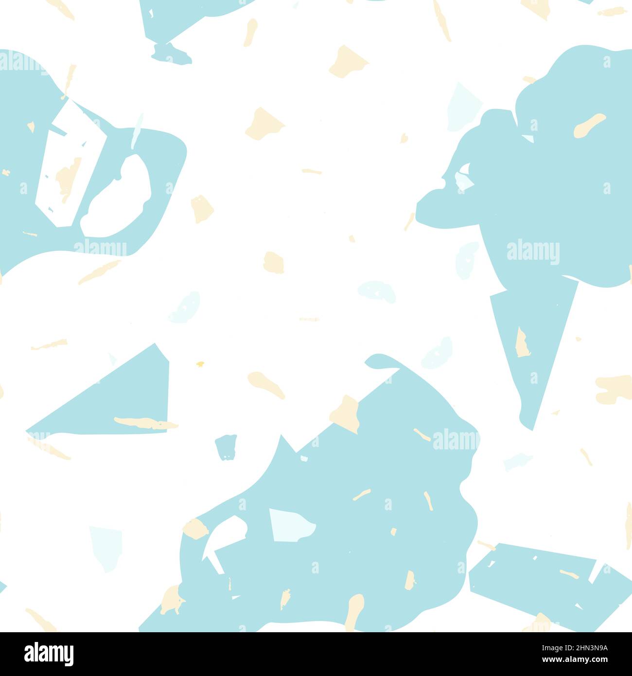Terrazzo seamless pattern. Blue classic flooring texture. Terrazzo ...