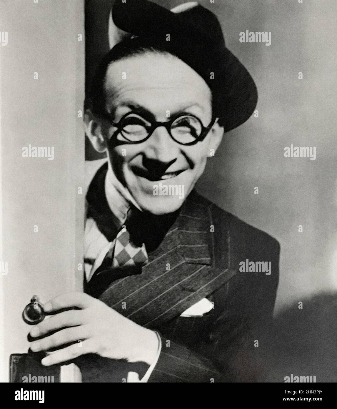 Vintage portrait of Arthur Askey from Ardath Cigarettes's cards. 1939 Stock Photo