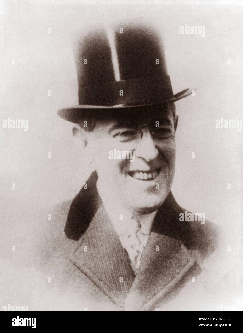 Portrait of President Woodrow Wilson. 1912 Thomas Woodrow Wilson (1856 – 1924) was an American politician and academic who served as the 28th presiden Stock Photo