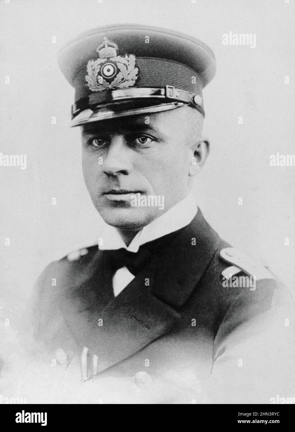 Captain-Lieutenant Lothar von Arnauld de la Perière: Commander of the submarine that brought a handwritten letter from H. M. the Emperor to H. M. the Stock Photo