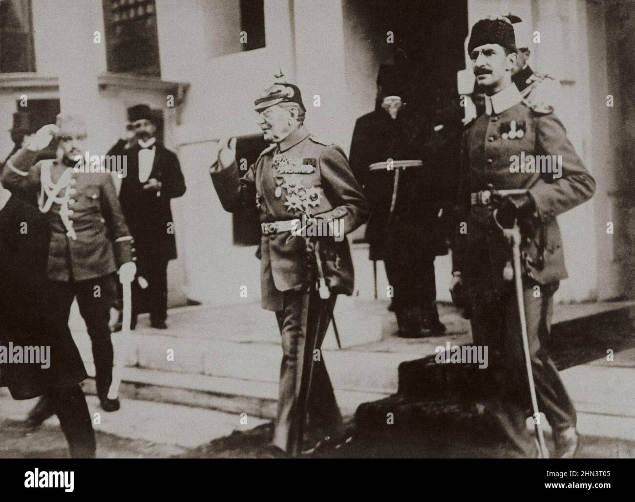 General Field Marshal von der Goltz in Constantinople. 1916 Wilhelm Leopold Colmar Freiherr von der Goltz (1843 – 1916), also known as Goltz Pasha, wa Stock Photo