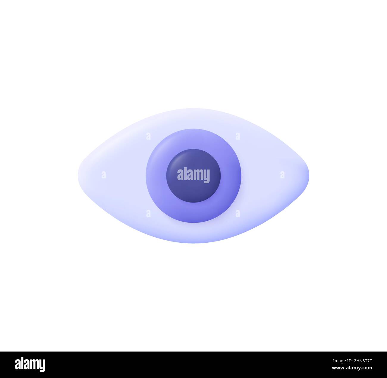 Eye. Identification, health, research, optics concept. 3d vector icon