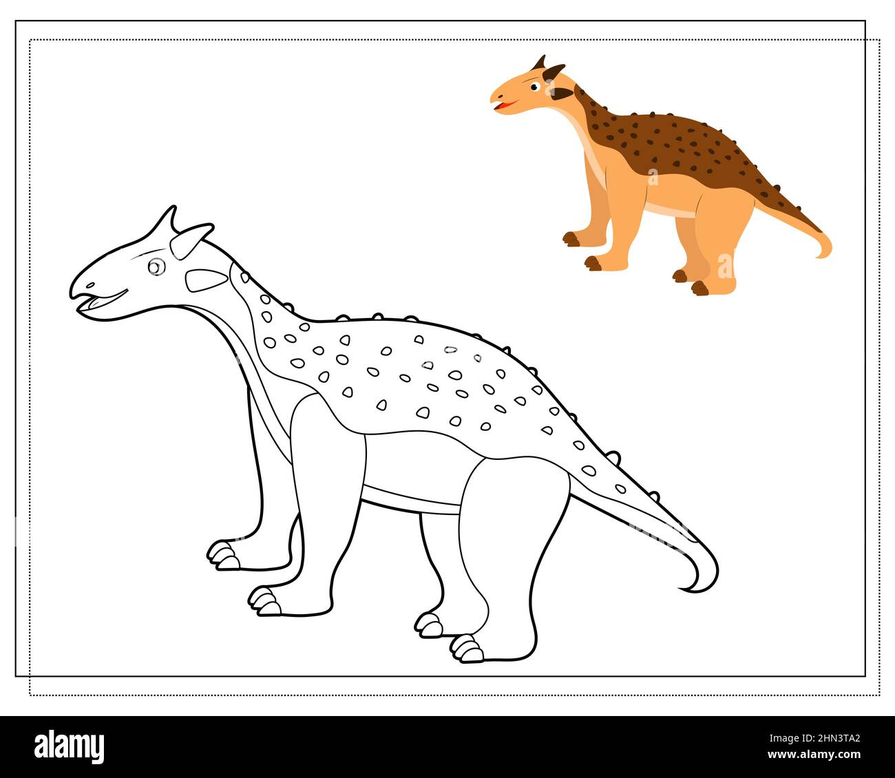 Coloring book for kids, cute cartoon dinosaur . Vector isolated on a ...
