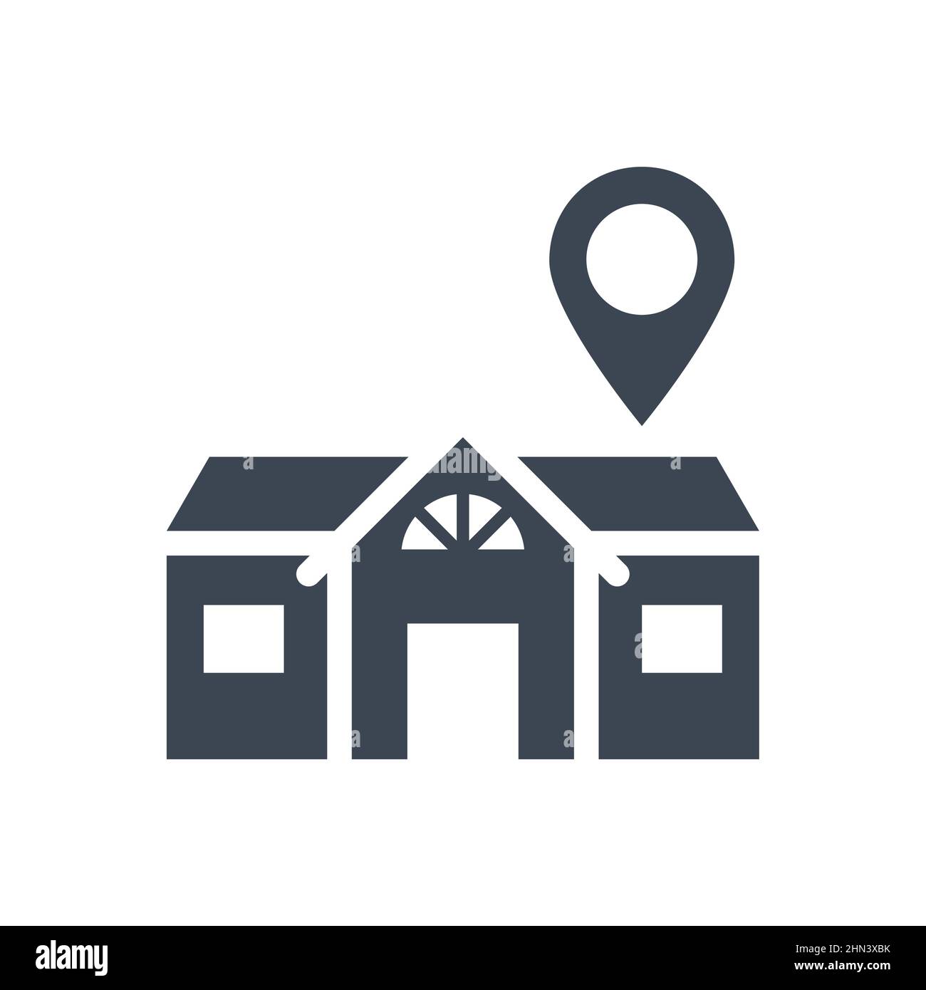 Stay Home related vector glyph icon Stock Vector