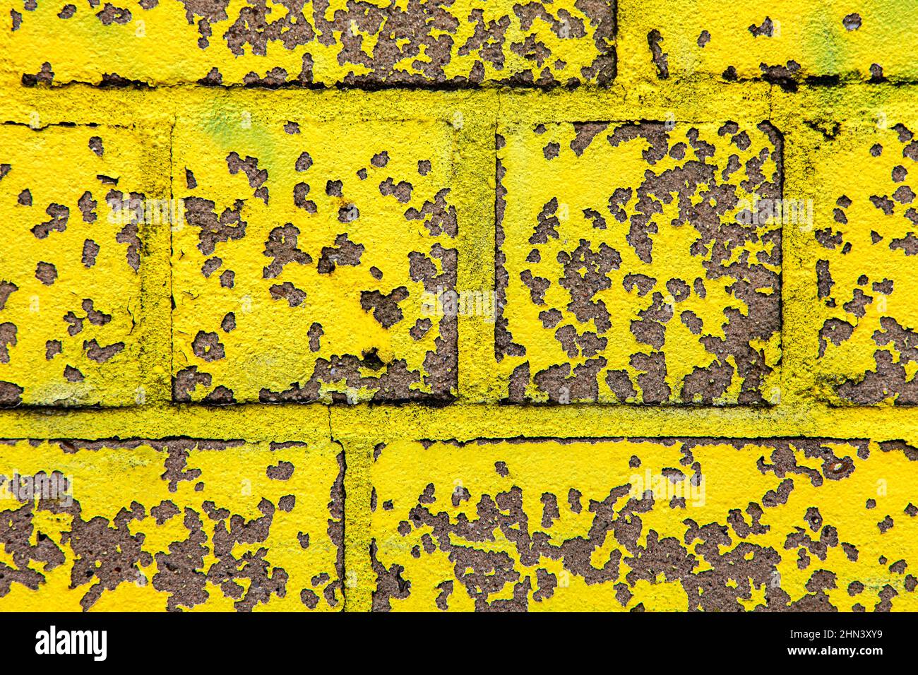 Background Texture Abstract Yellow Painted Weathered Grunge Stone Wall Stock Photo