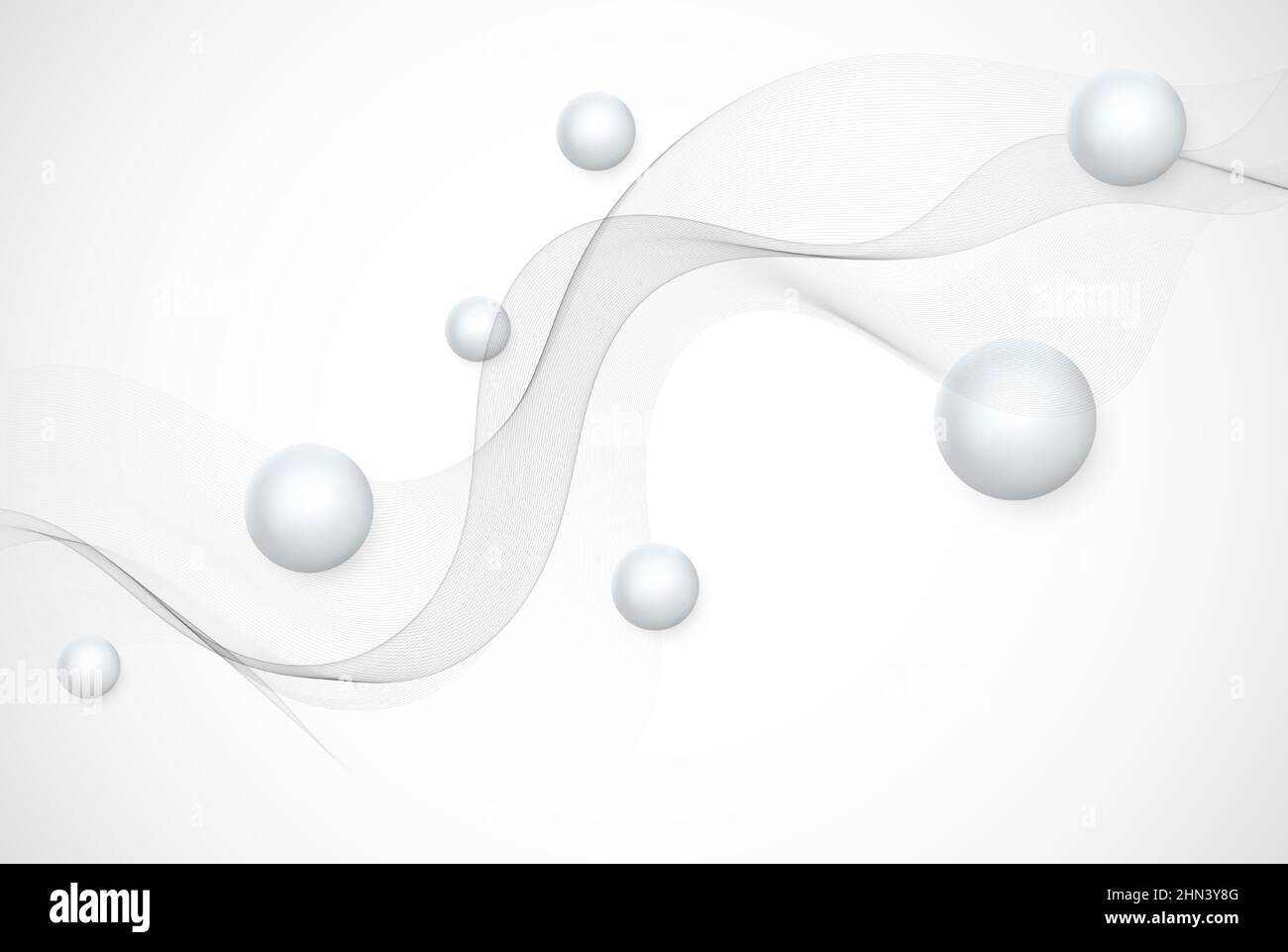 Abstract gray wavy background Wave gray flow element Stock Vector Image ...