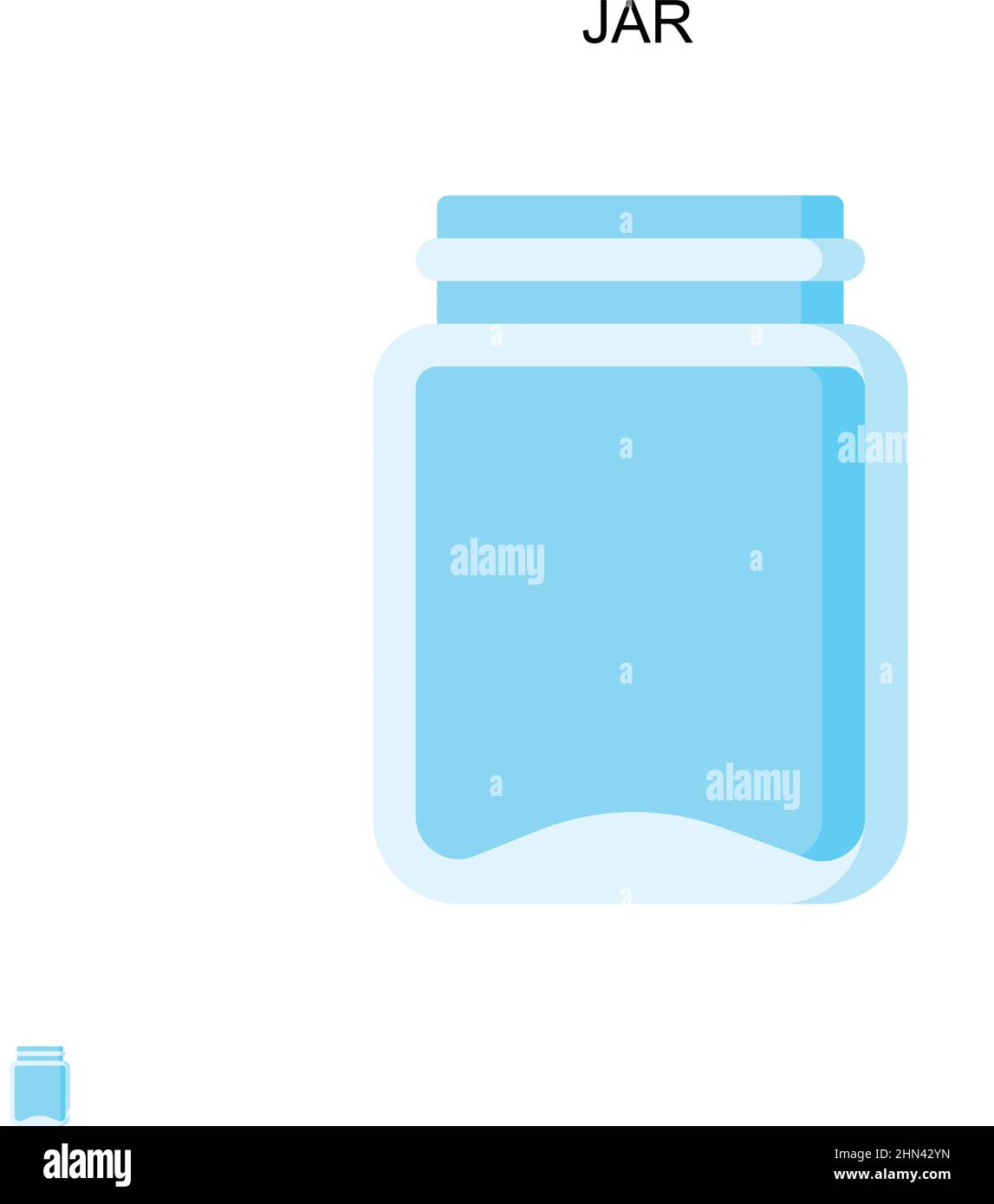 Jar Simple vector icon. Illustration symbol design template for web mobile UI element. Stock Vector
