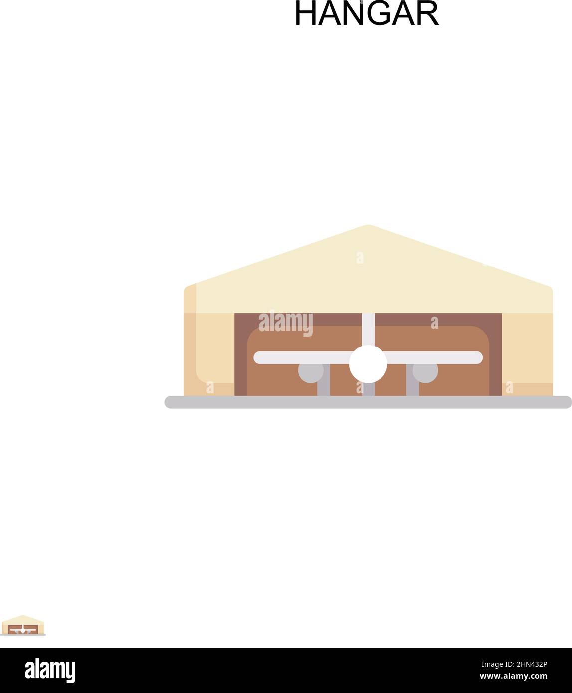 Hangar Simple vector icon. Illustration symbol design template for web mobile UI element. Stock Vector