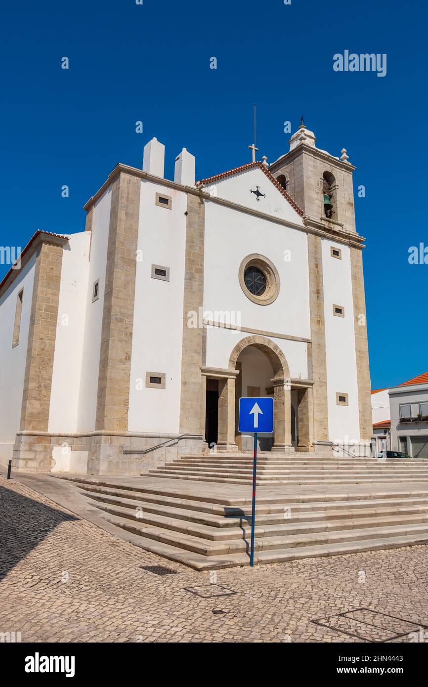 Church of Saint Peter’s (São Pedro) located in Peniche historic centre. Leiria District, Central Portugal Stock Photo