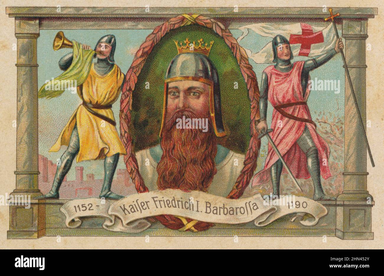 Federico I de Hohenstaufen (1122-1190), llamado Barbarroja por el color de su barba, emperador del Sacro Imperio Romano Germánico. Stock Photo