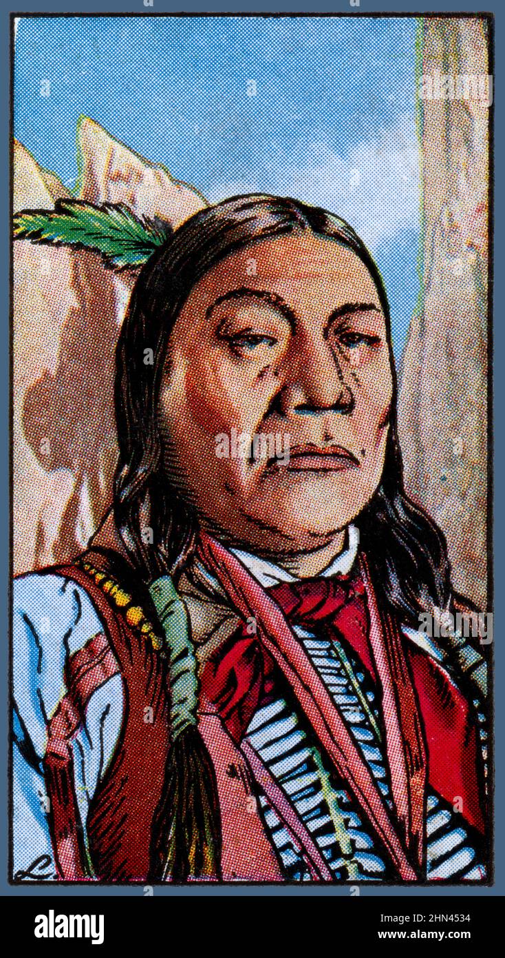 Razas humanas. Indio pawnee, miembro de una tribu indígena de la familia de los Caddos del centro de Norteamérica, vivían en las actuales Nebraska y Kansas. Stock Photo