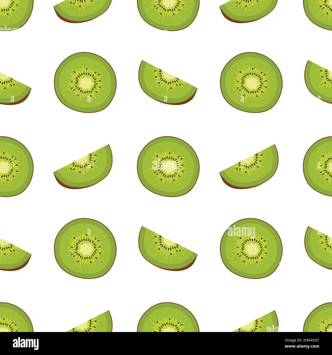Seamless kiwi pattern, vector illustration Stock Vector