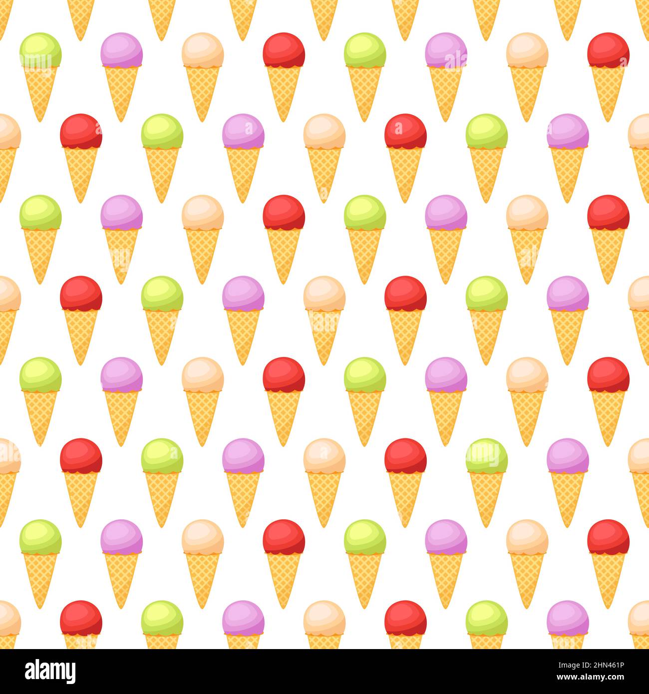 Seamless pattern with ice cream, vector illustration Stock Vector