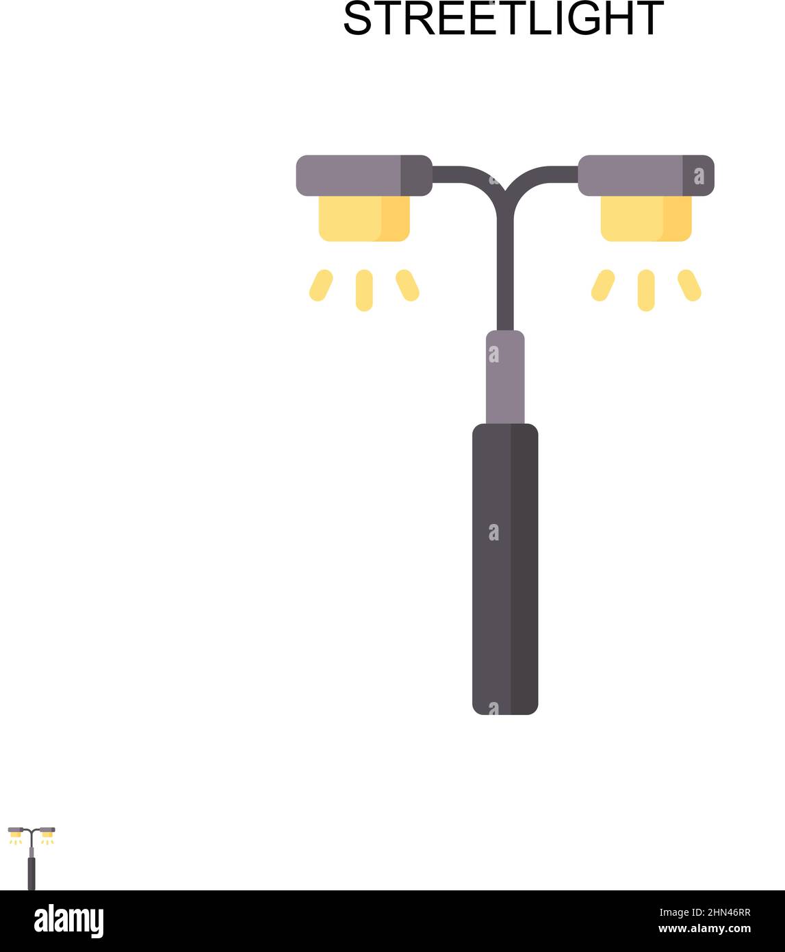 Streetlight Simple vector icon. Illustration symbol design template for web mobile UI element. Stock Vector