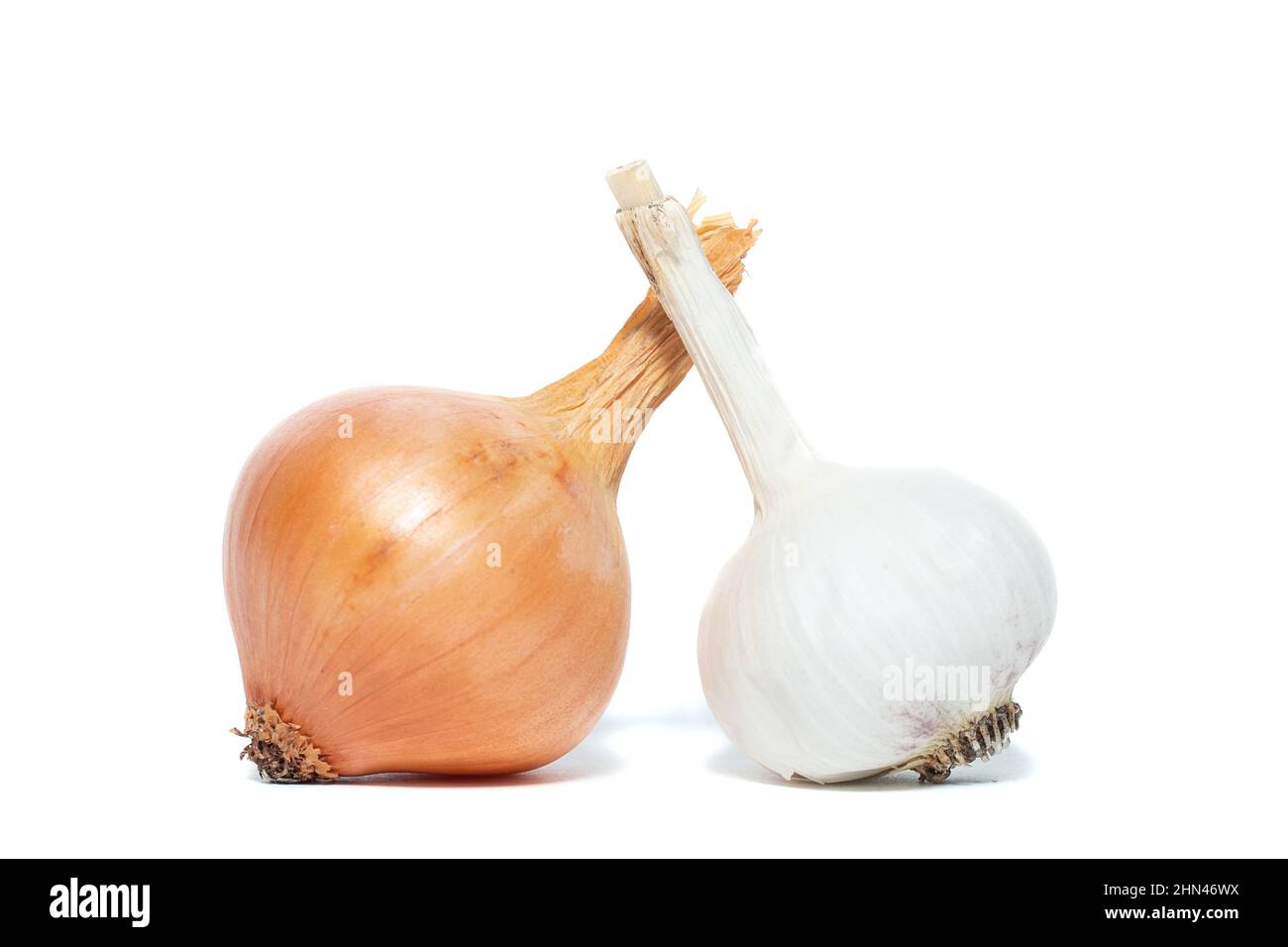 Garlic and onion. Vegetables on white background Stock Photo - Alamy