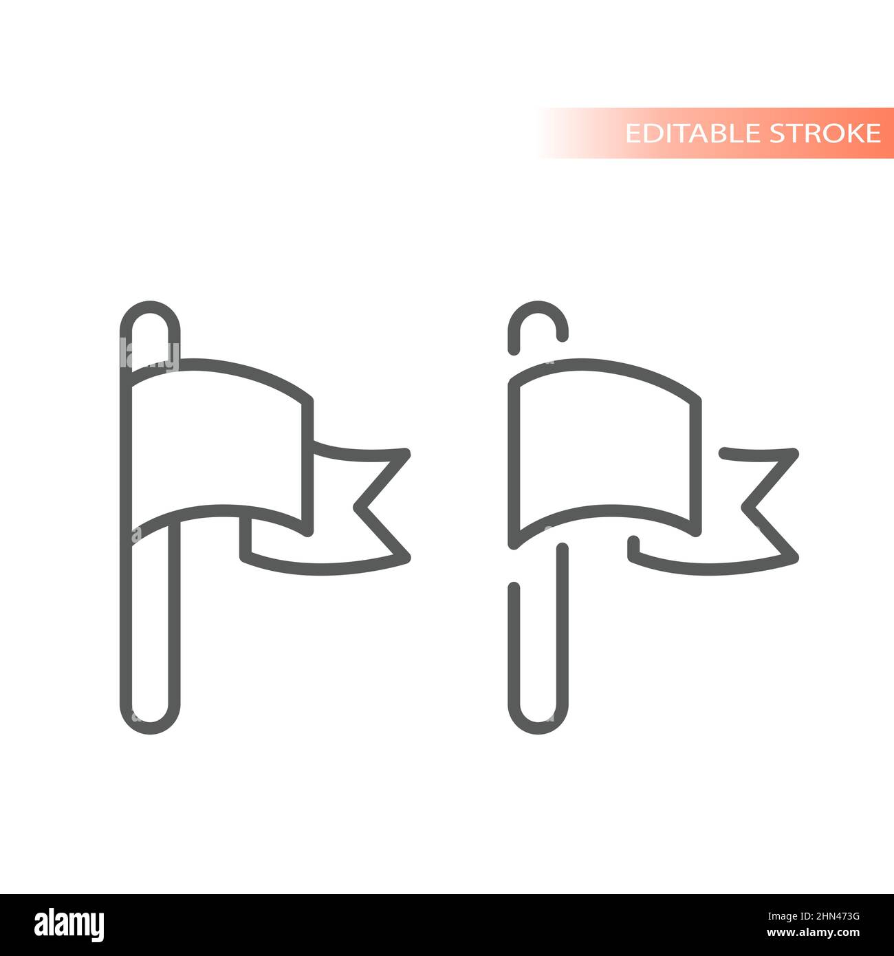 Flag waving icon Stock Vector Images Alamy