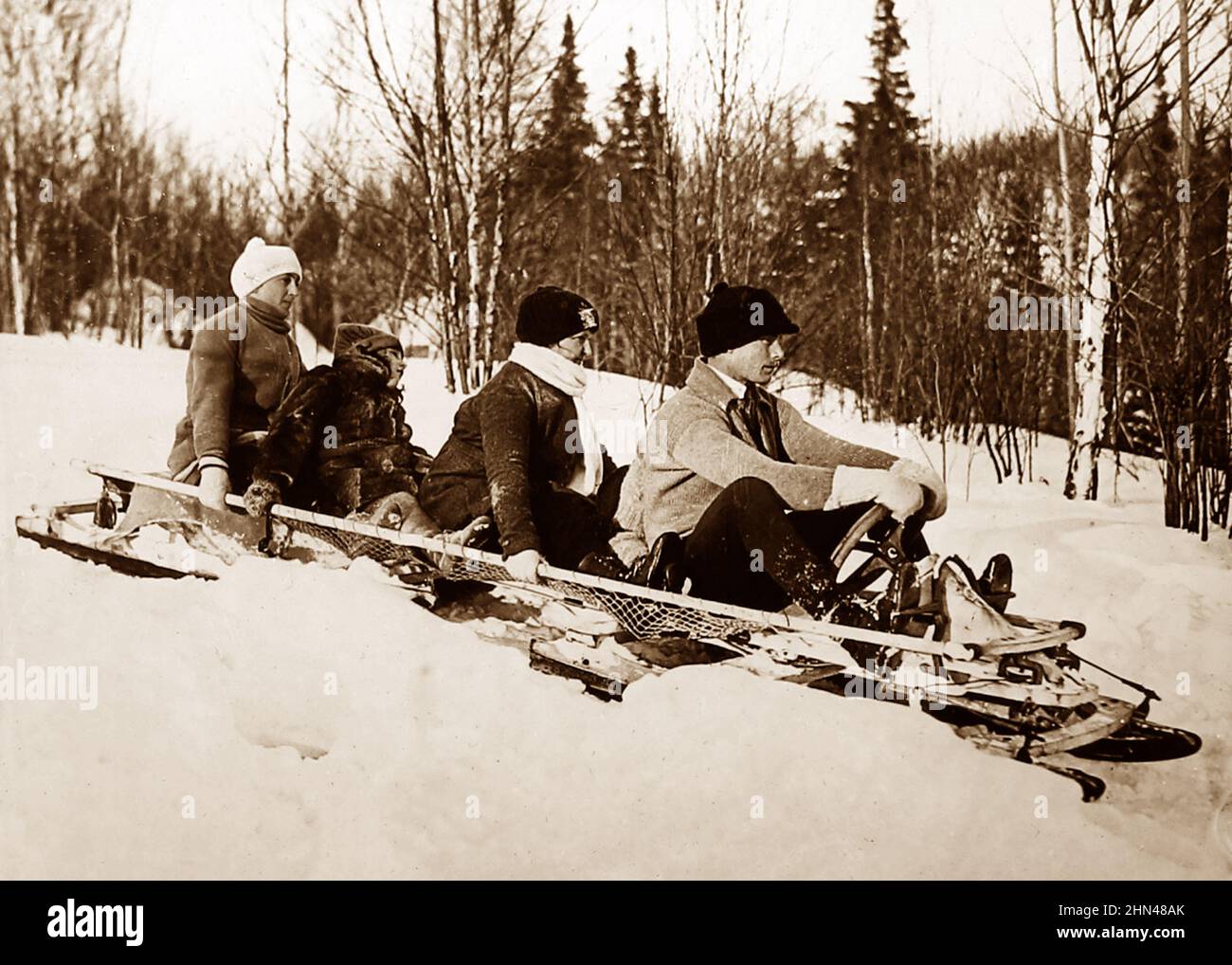 Bobsleigh, Montreal, Canada, early 1900s Stock Photo